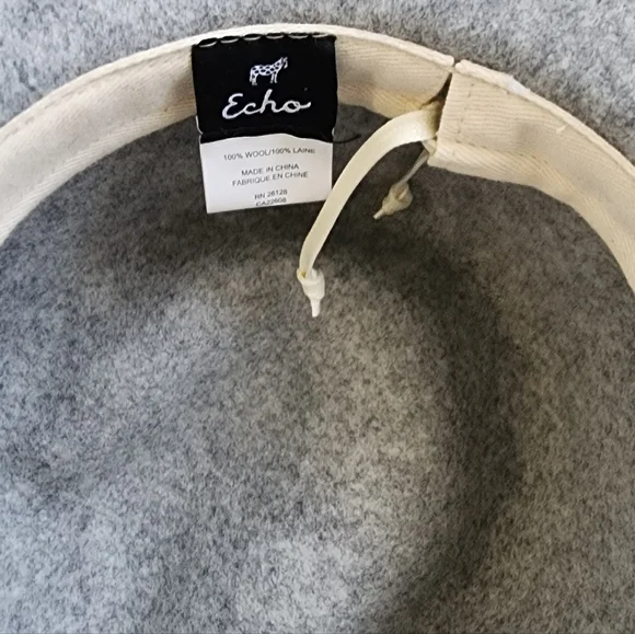 Gray Felt Hat with Pom Poms - Picture 2 of 4